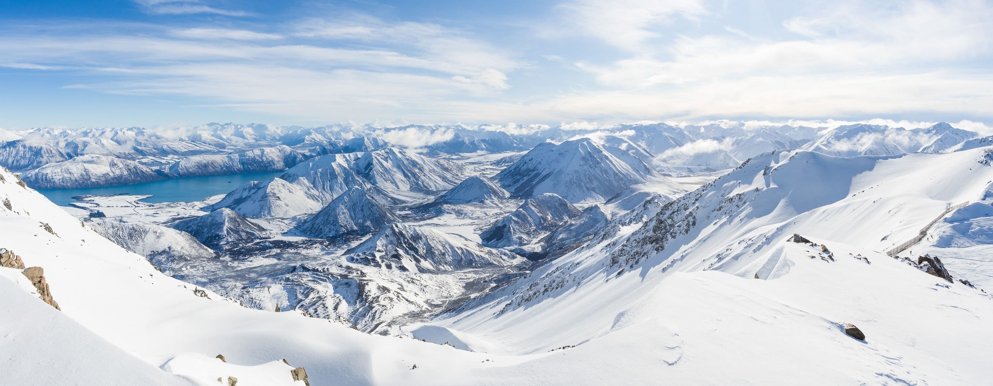 Ski resort mountain view
